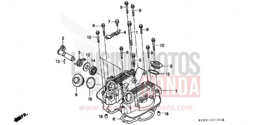 CYLINDER HEAD COVER XR250RW de 1998